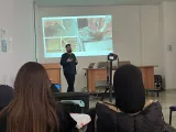 A lecture by Jiří Pečinka on restoration projects in the Studio for the Restoration of Works of Art on Paper and Canvas.
