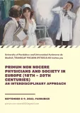 International Conference: Primum non nocere.  Physicians and Society in Europe