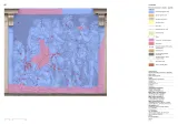 Grafická dokumentace fenoménů původní realizace a druhotných zásahů na výjevu B5 – Hektorovo loučení. 