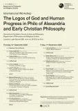 Mezinárodní workshop: The Logos of God and Human Progress in Philo of Alexandria and Early Christian Philosophy
